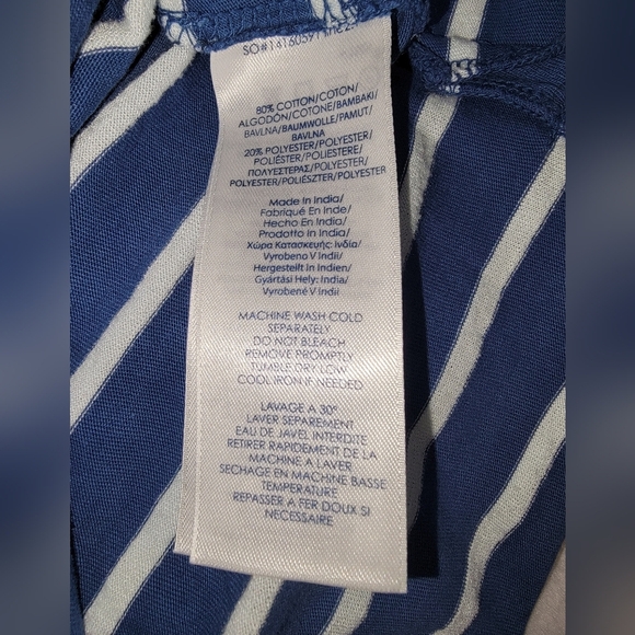 Chaps Denim Blue Striped Garment - Picture 7 of 9